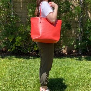 ❌SOLD❌ FURLA saffiano leather tote orange